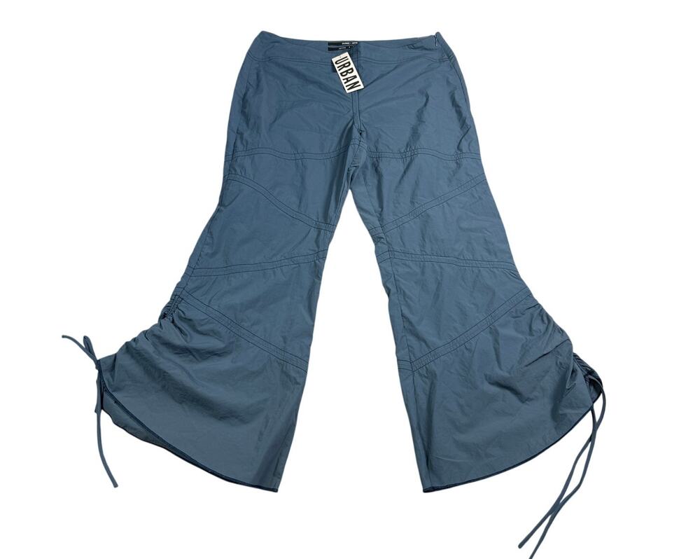 New Silence + Noise Hayley Crop Flutter Kick-Flare Pants Urban Outfitters Blue 8